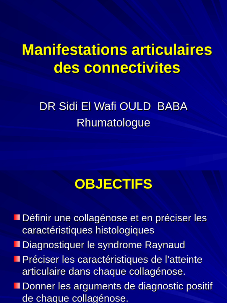 Manifestations articulaires des collagénoses | PDF | Médecine clinique ...