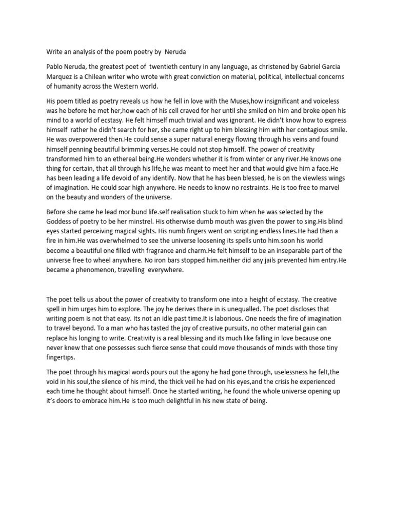 Poem Poetry Analysis | PDF