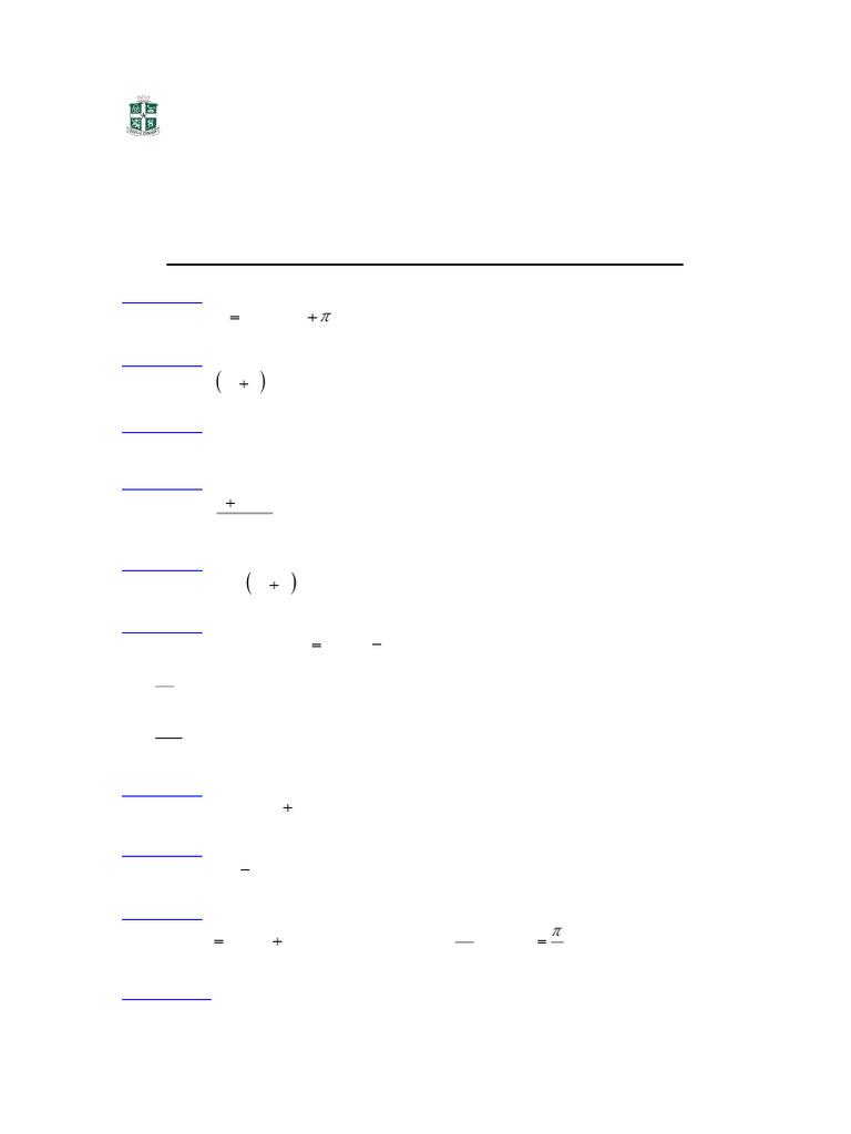 Trigonometric Differentiation Worksheet | PDF | Trigonometric Functions ...