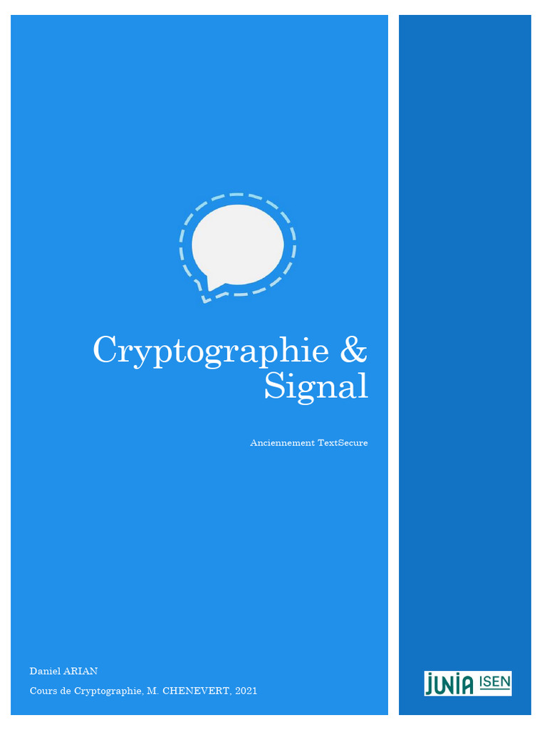 Protocole Signal : Sécurisation des messages | PDF | Public-key ...
