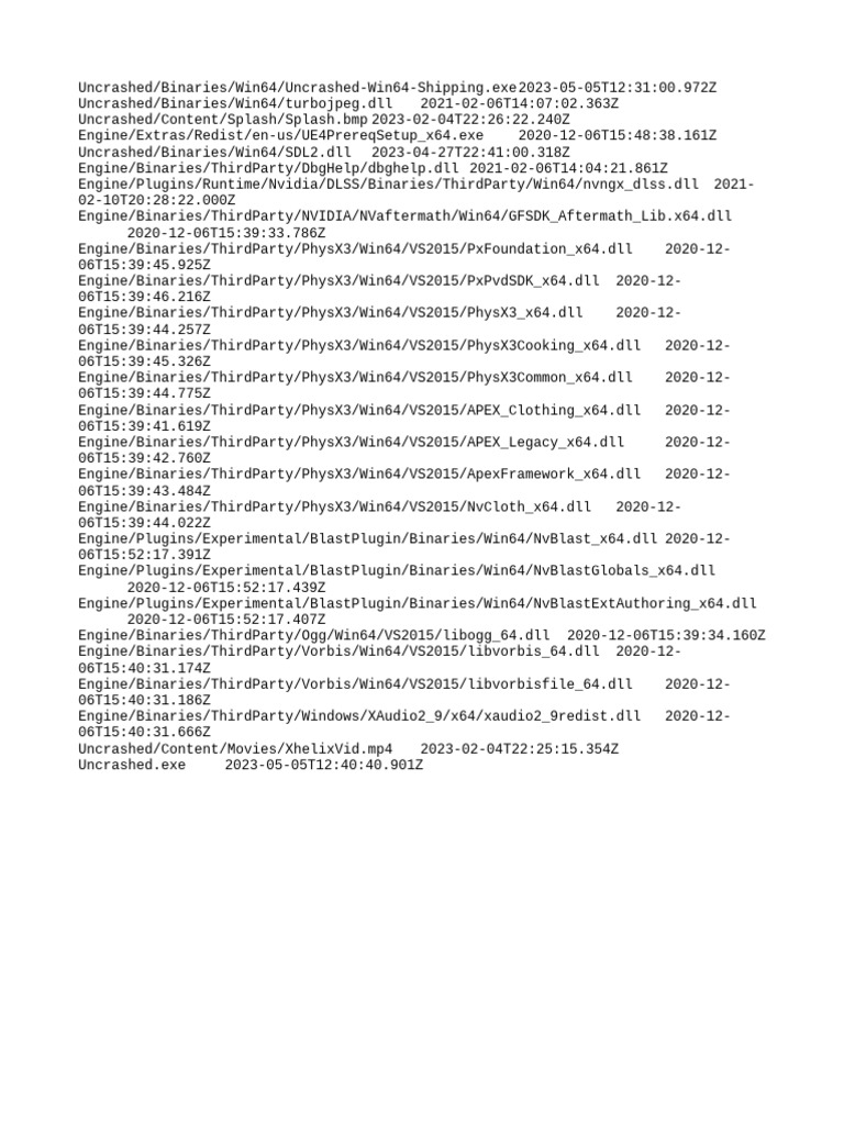Uncrashed Game Files and Libraries | PDF