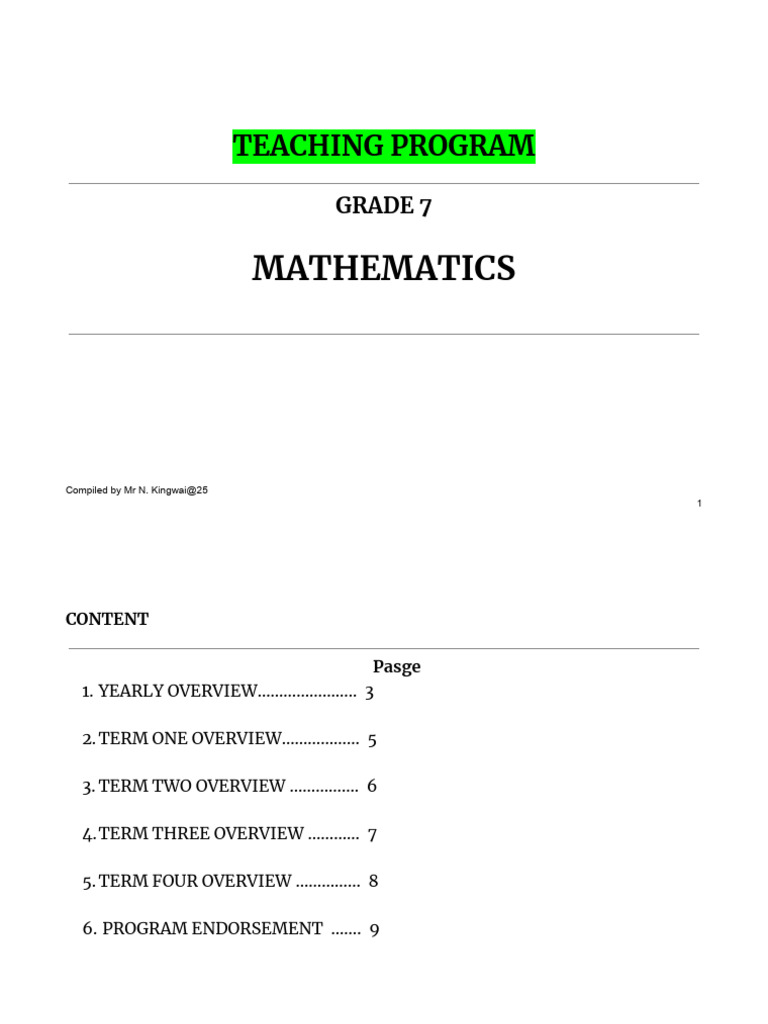 Mathematics Programs | PDF | Algebra | Equations