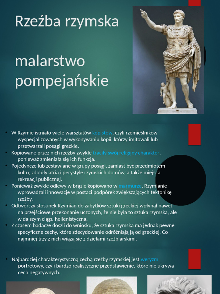 RZYM 3. Rzeźba Rzymska | PDF