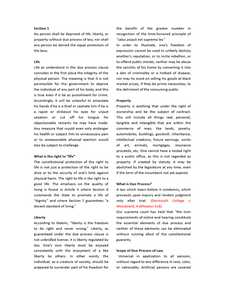 Understanding Due Process Rights | PDF | Due Process | Substantive Due ...