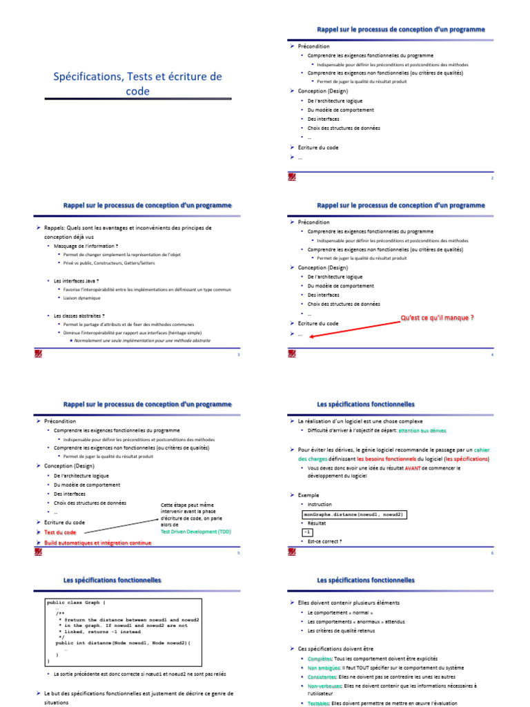 Conception et Tests en Développement Logiciel | PDF | Test de logiciel ...