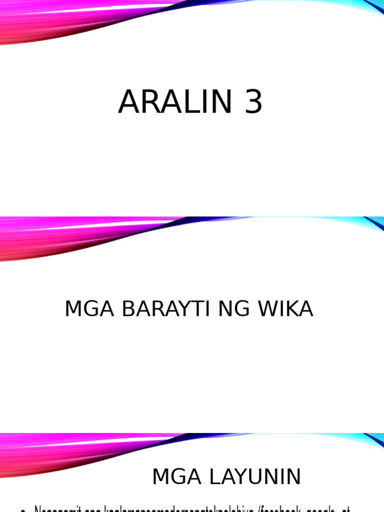Aralin 3 | PDF