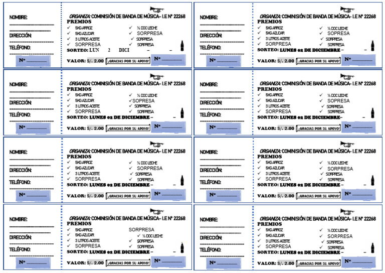 Gran Rifa Pro Salud I.E Nº 22268 | PDF