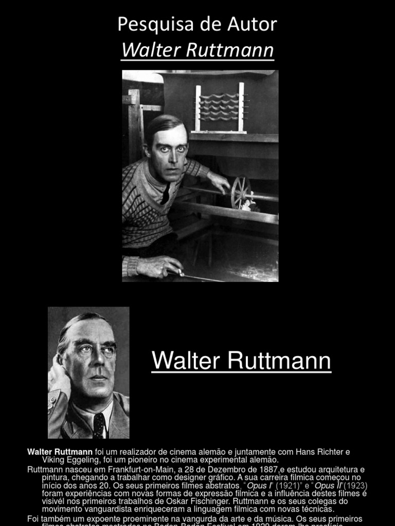 Biografia Walter Ruttmann | PDF | Artes (geral)