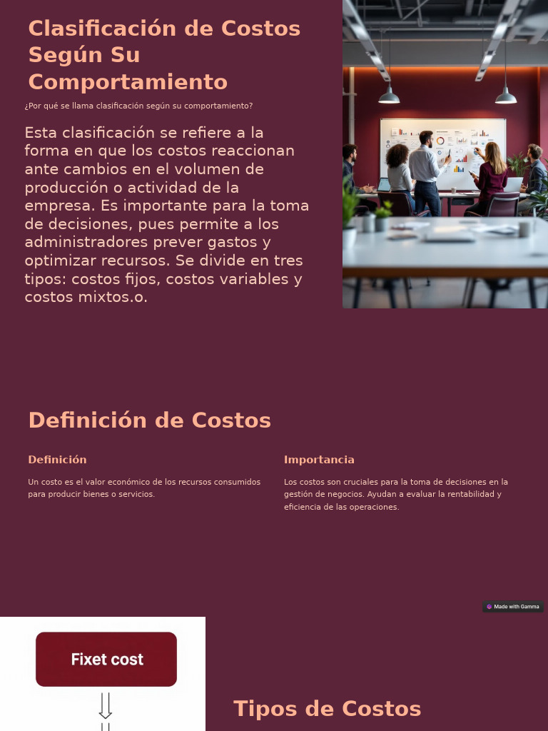 Clasificación de Costos por Comportamiento | PDF | Salario | Costo
