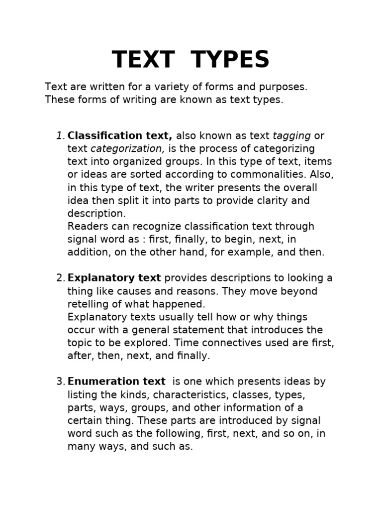Understanding Text Types and Opinions | PDF | Experience | Cognition