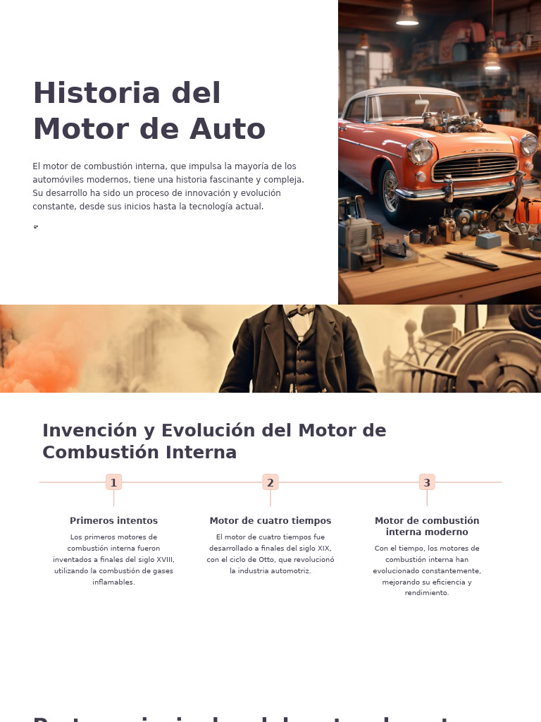 Historia Del Motor de Auto | PDF | Motor de combustión interna | Motores