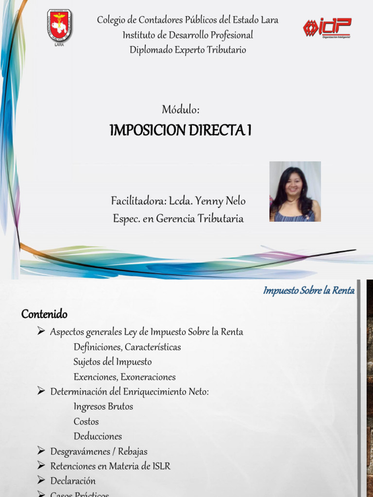 Islr Clase 1 | PDF | Impuestos | Impuesto sobre la renta