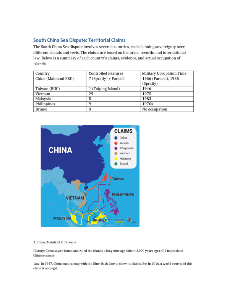 South China Sea Dispute | PDF | South China Sea | Politics Of East Asia