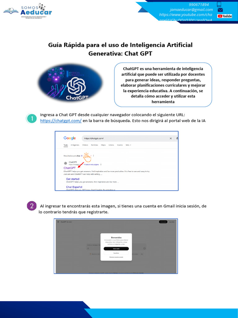 Guía de Uso de ChatGPT para Educadores | PDF | Chat en linea ...