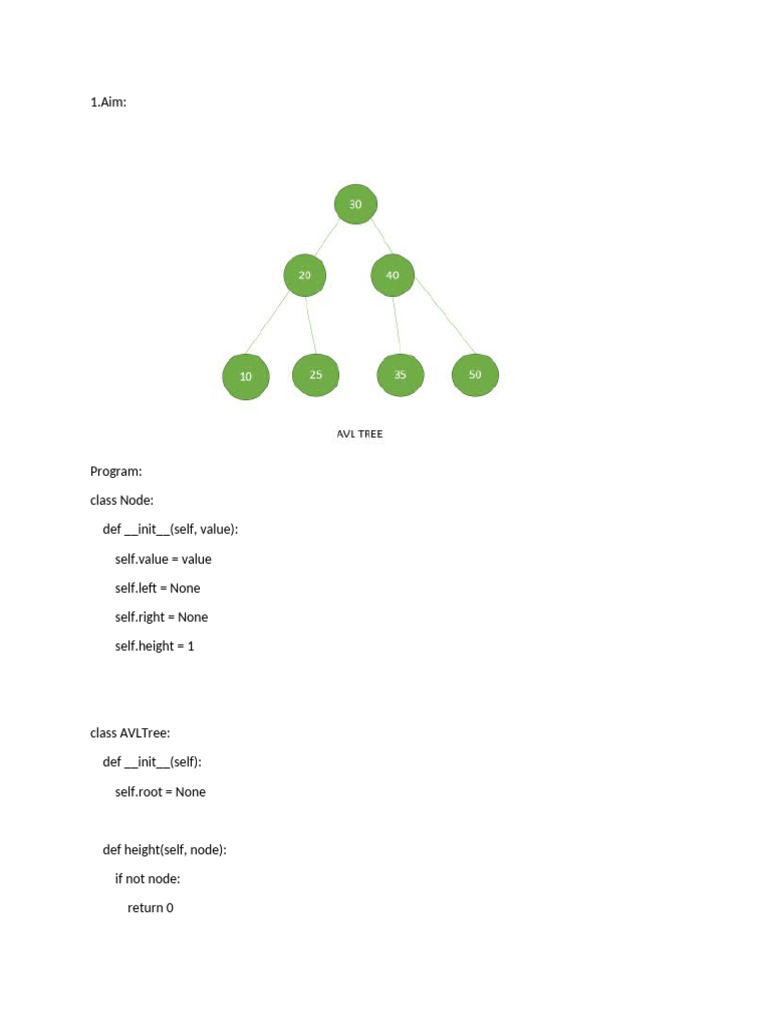 AVL Tree and Graph Representation in Python | PDF | Graph Theory ...