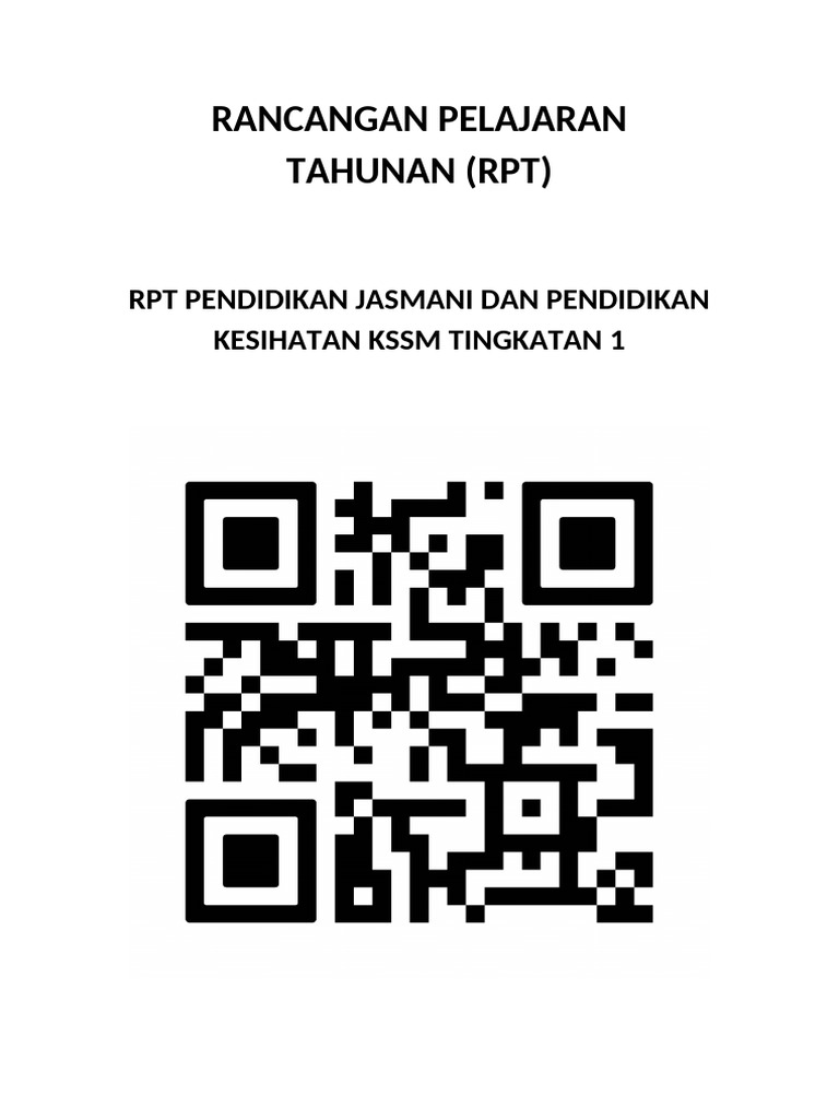 QR RPT PJPK T.1 | PDF