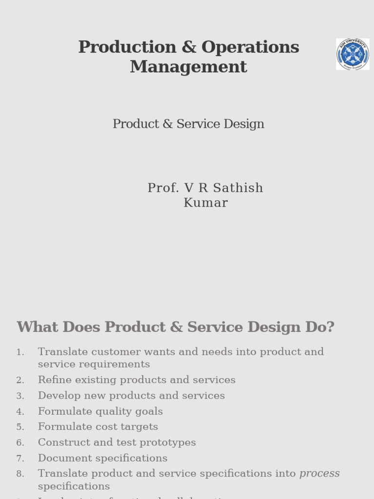 Product and Service Design Essentials | PDF | Life Cycle Assessment ...