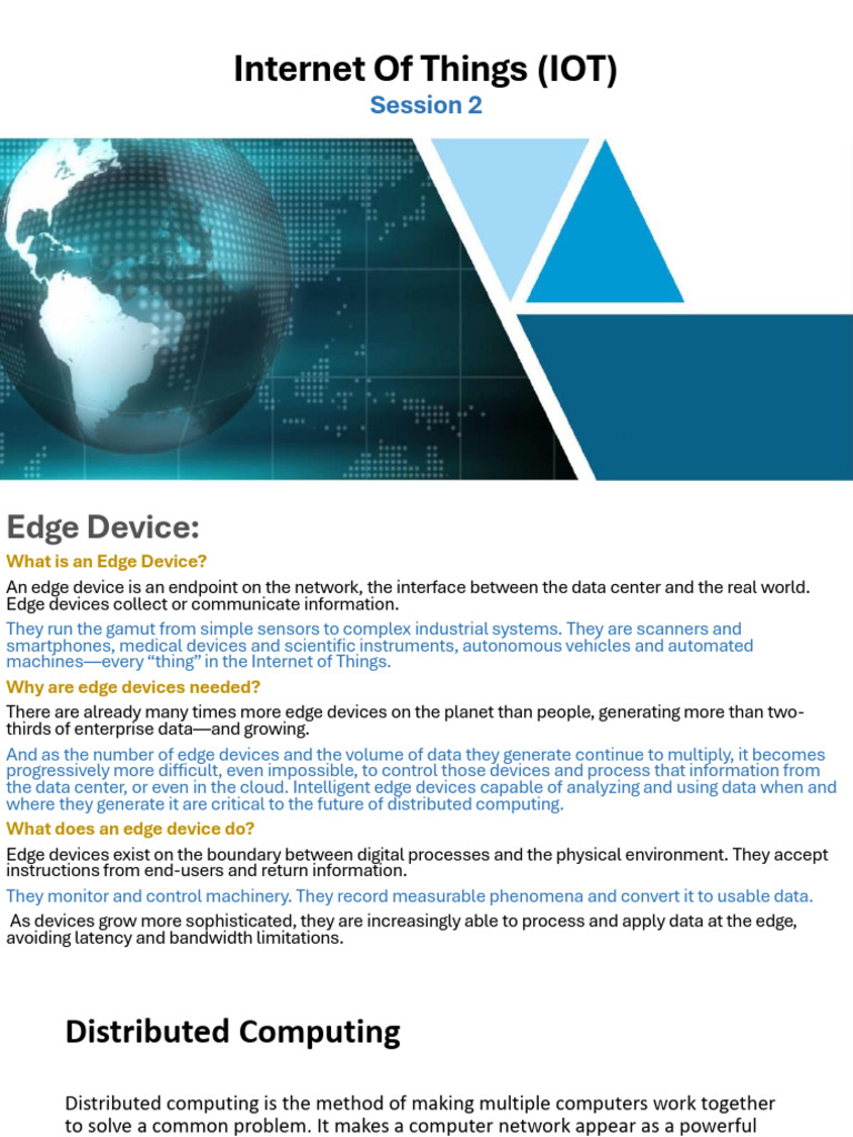 Internet of Things Class2 | PDF | Internet Of Things | Cloud Computing