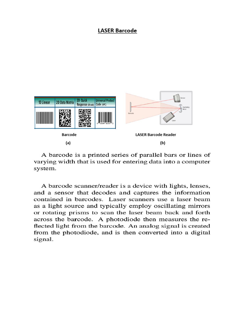 History of LASER Barcode Technology | PDF