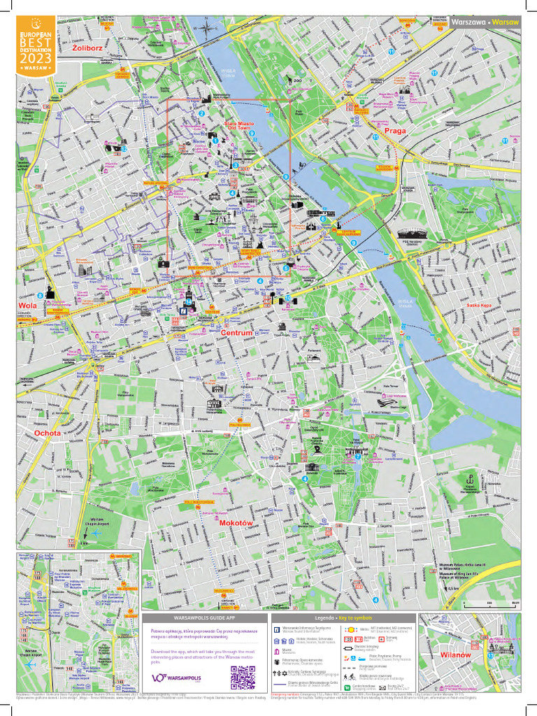 Mapa Warszawy PDF