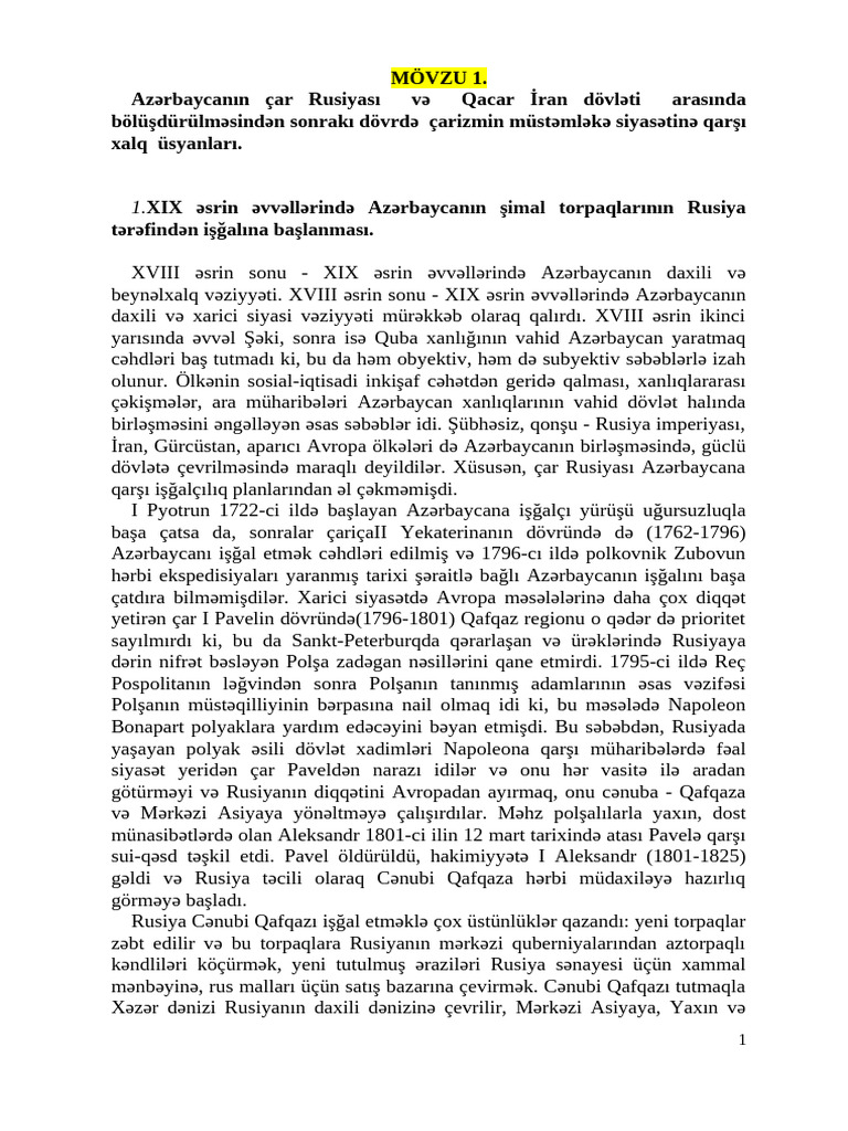 Mühazi̇rələr Mi̇lli̇ Azadliq | PDF