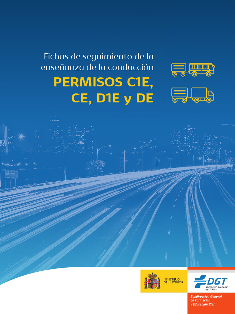 CUADERNILLO FORMACION DGT PERMISOS C1E CE D1E y DE | PDF | Camión | Tráfico