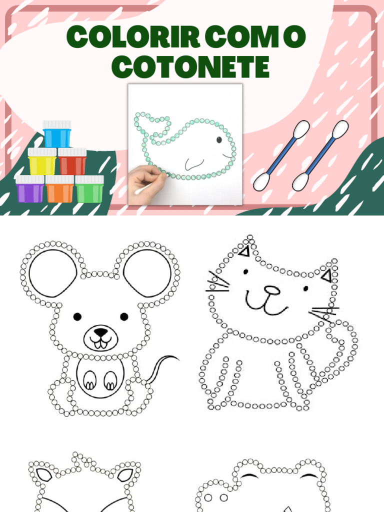 Colorir Com Cotonete | PDF