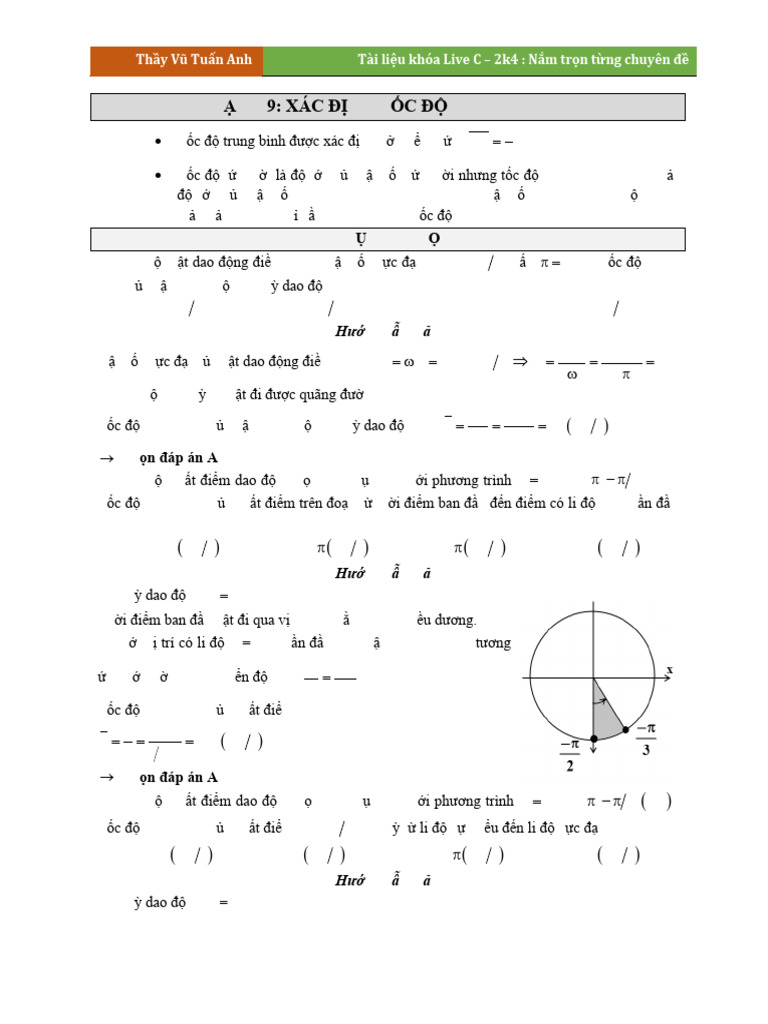 Thay Vu Tuan Anh. Dang 9. Tốc độ trung bình | PDF