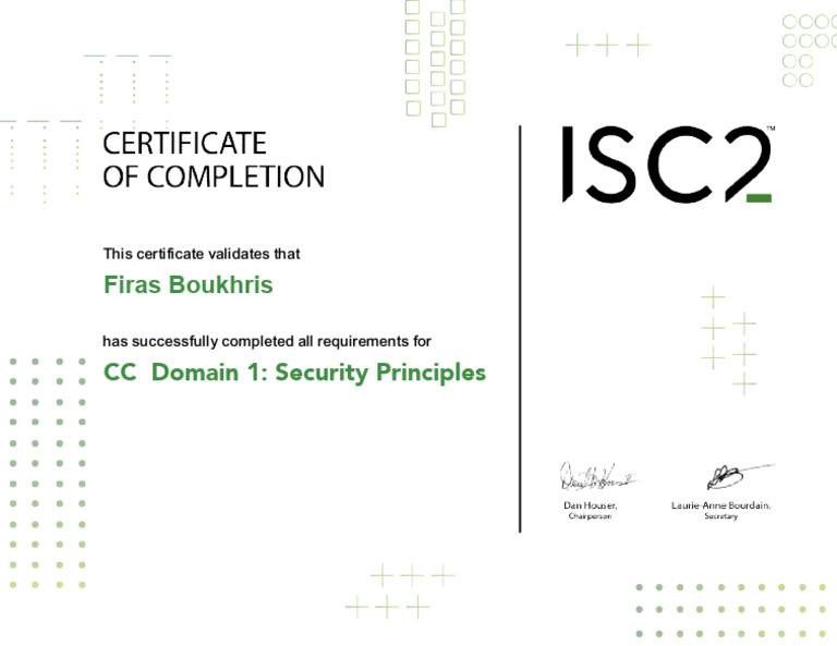 Security Principles Certificate | PDF