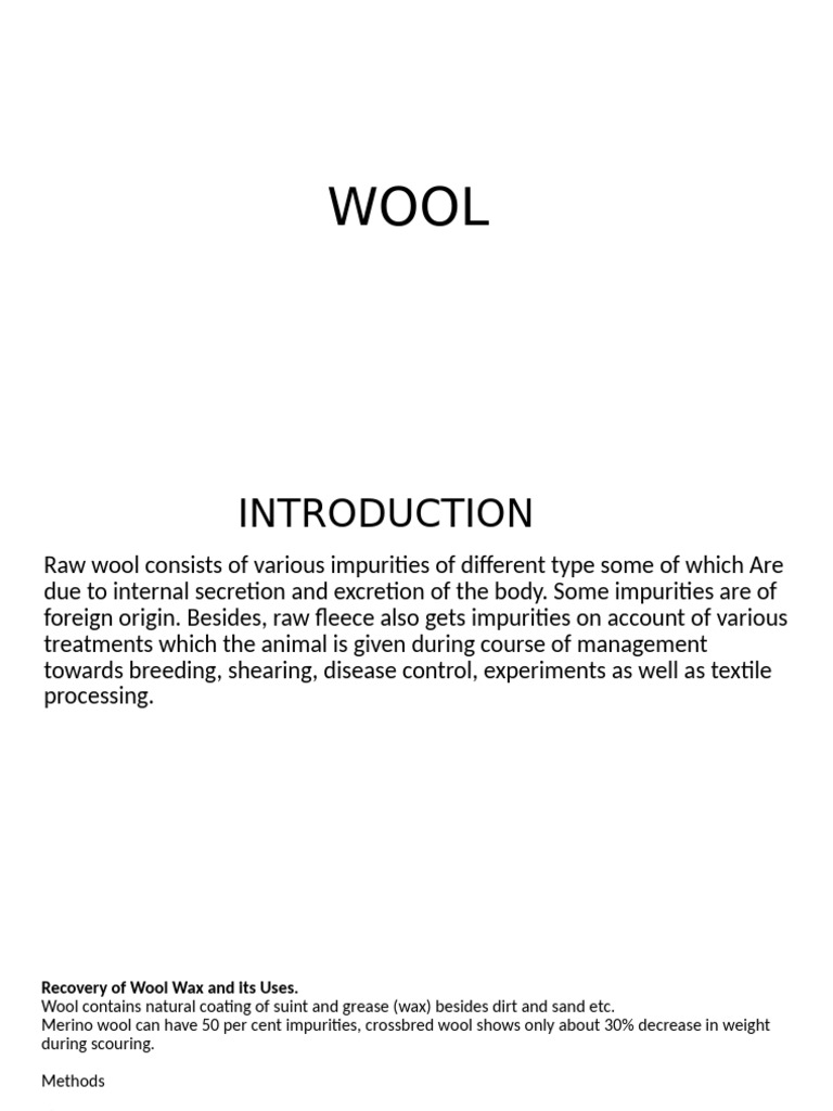 Wool | PDF | Wool
