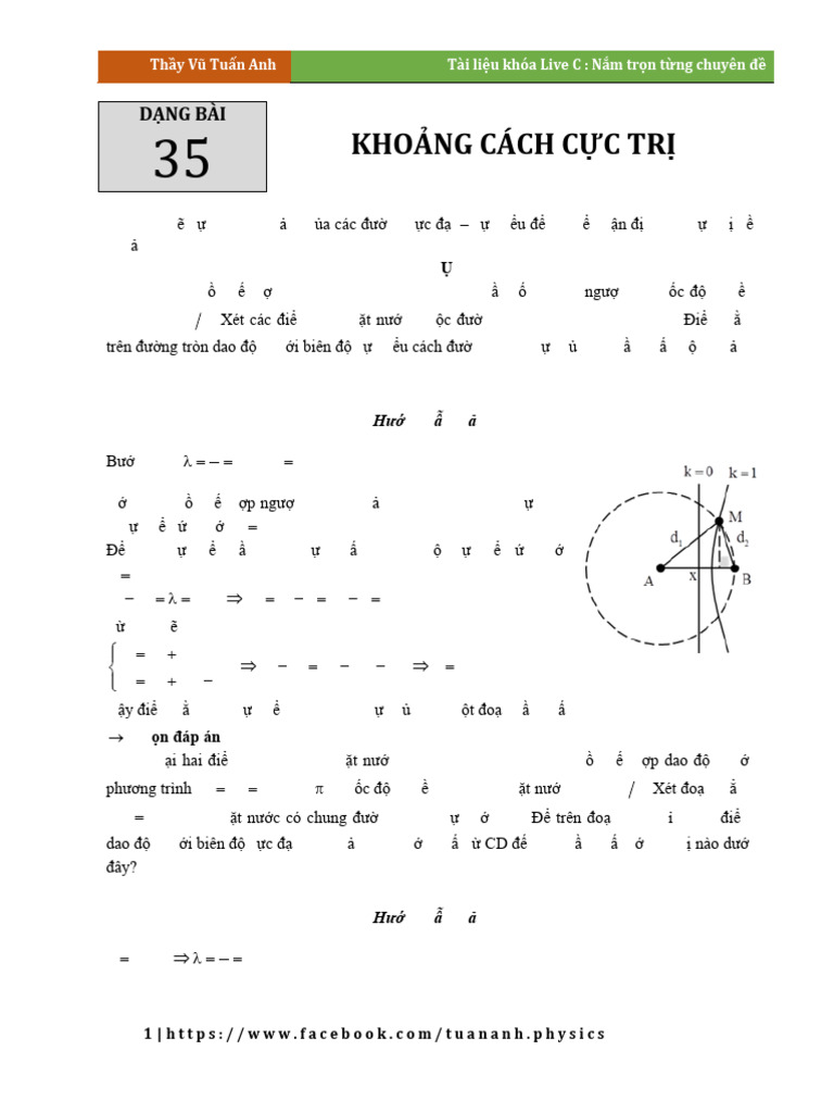 Thay Vu Tuan Anh. Dang 35. Khoang Cach Cuc Tri | PDF