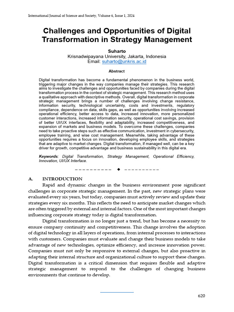 Digital Transformation in Strategy Management | PDF | Computer Security ...