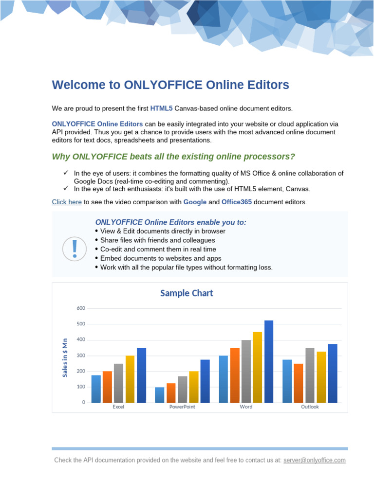 ONLYOFFICE Online Document Editors | PDF