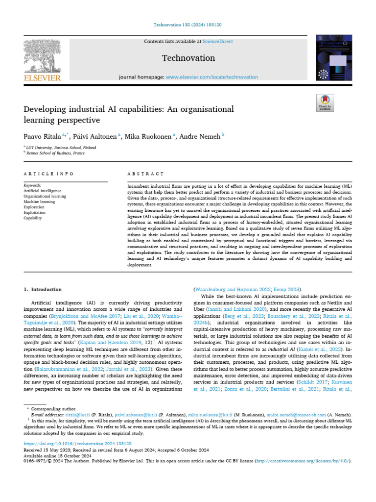 Industrial AI Capability Development | PDF | Artificial Intelligence ...