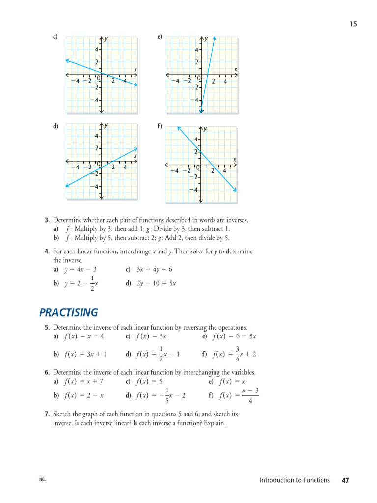 Inverse Function Problems | PDF | Fahrenheit | Function (Mathematics)