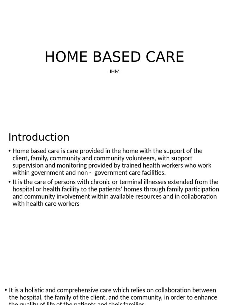 JH Home Based Care | PDF | Chronic Condition | Terminal Illness