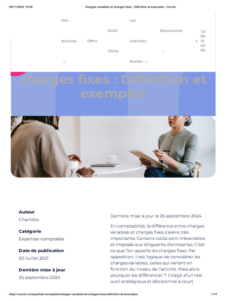 Charges fixes et variables : définitions clés | PDF | Business | Économie