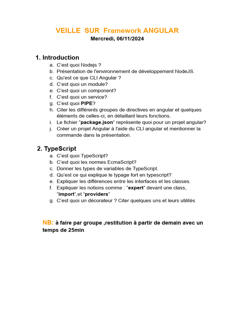 Introduction à Angular et TypeScript | PDF