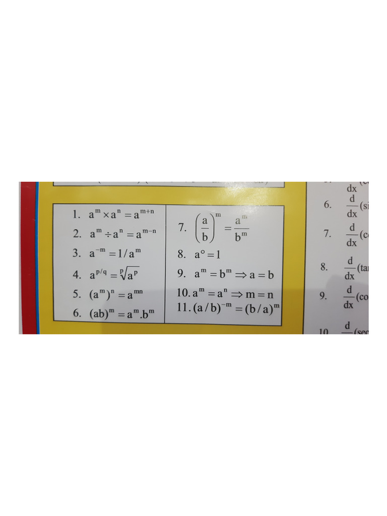 Exponents Maths Trick Pdf
