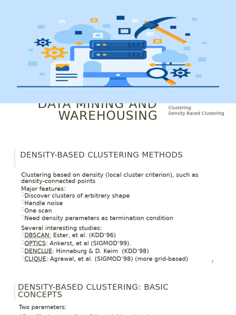 Density-Based Clustering Methods Explained | PDF