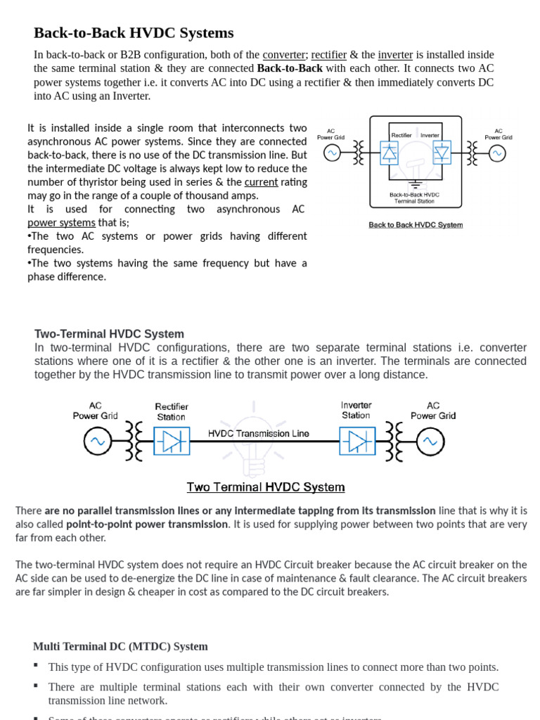 Back-to-Back and Multi-Terminal HVDC Systems | PDF | High Voltage ...