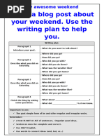 Guided Writing Practice - Describe Your Perfect Weekend | PDF