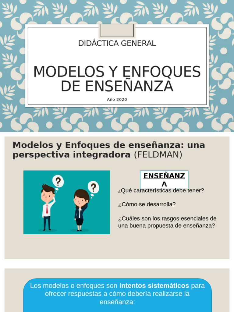 Modelos y Enfoques de Enseñanza | PDF