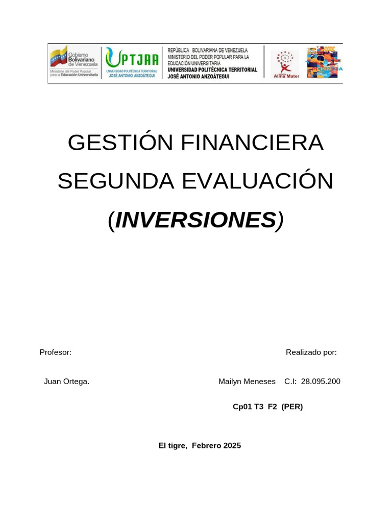 Gestión Financiera de Inversiones Empresariales | PDF | Tasa interna de ...