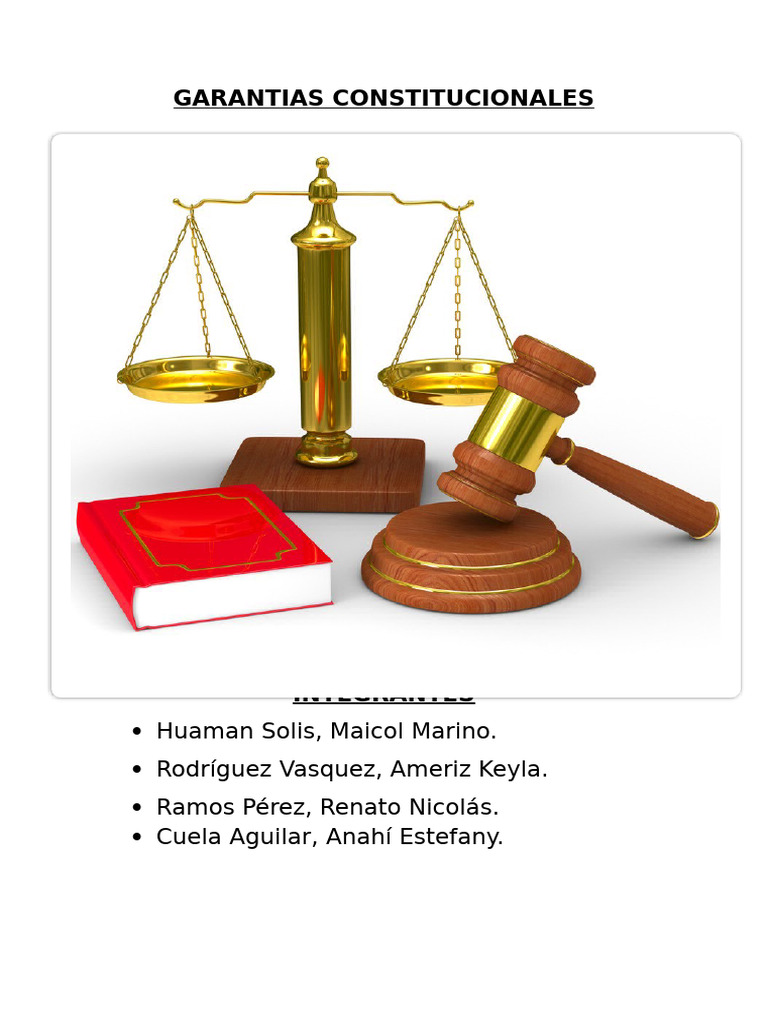 Garantías Constitucionales | PDF | Habeas corpus | Derecho Constitucional