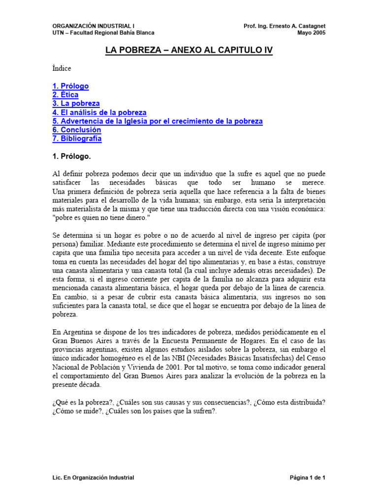 Análisis de la Pobreza en Argentina | PDF | Pobreza | Pobreza e indigencia