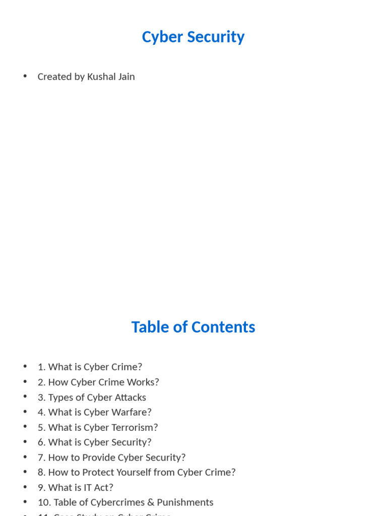 Understanding Cyber Crime and Security | PDF | Cybercrime | Computer ...