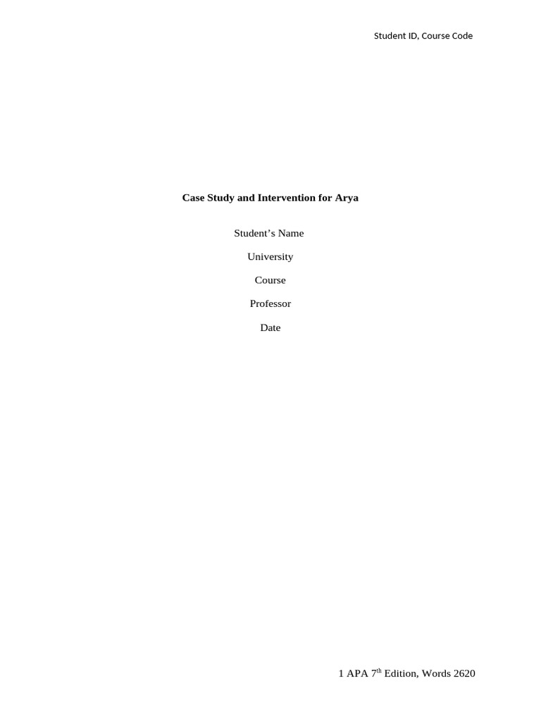 Arya Assessment Updated | PDF | Legal Guardian | Social Work