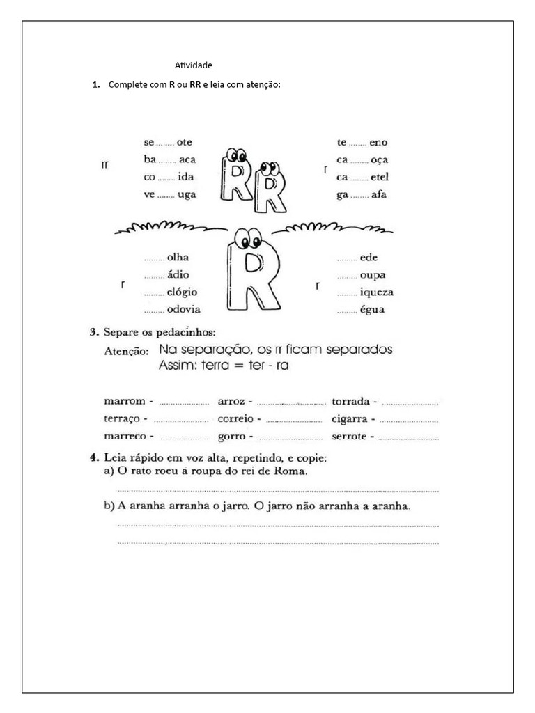 Atividade R e RR | PDF