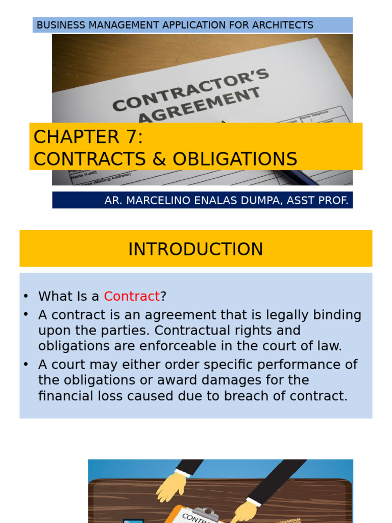 Essential Contract Elements for Architects | PDF | Consideration ...